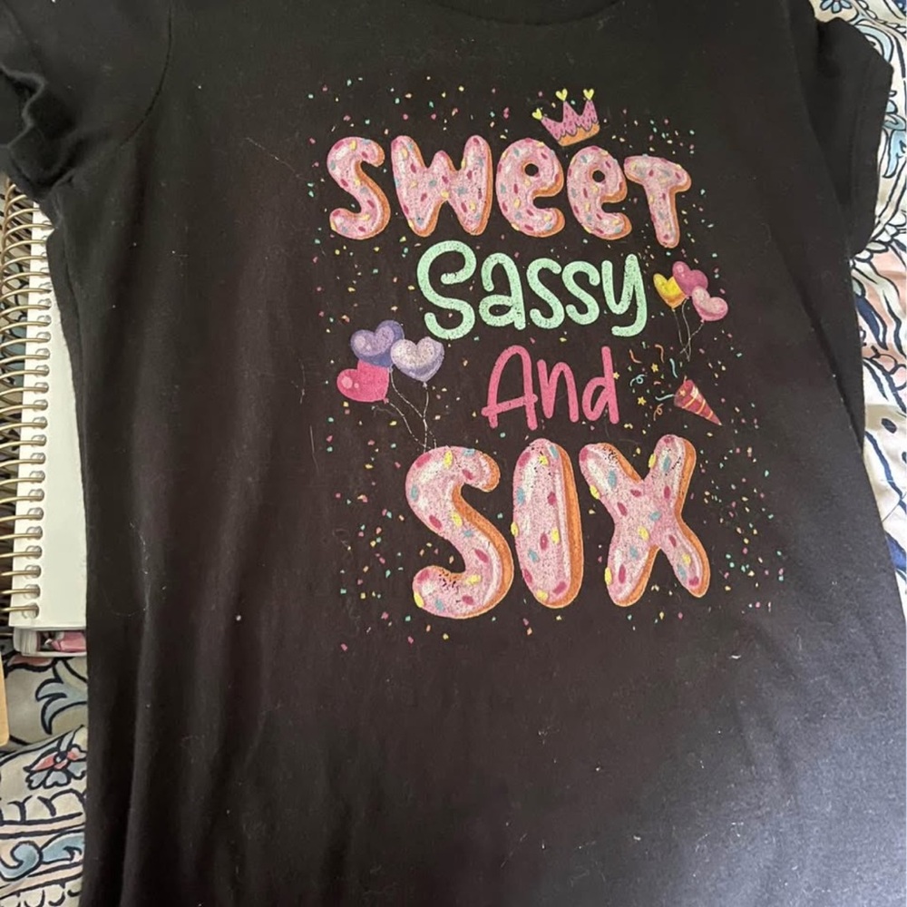 Amazon Black and Pink Short Sleeve Tees with Vibrant Graphics